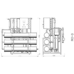 AWT RO-3/8040 - установка обратного осмоса с насосом (до 3 м3/ч)