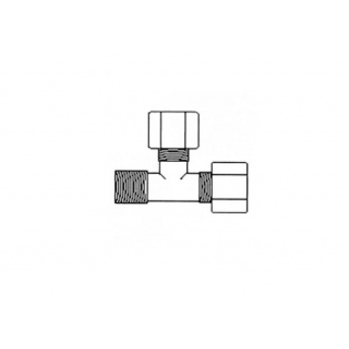 JС 75-4-4 Aquapro Тройник 1/4"x1/4" (резьба) - купить в интернет-магазине с доставкой | Кристальныйключ.рф JС 75-4-4 Aquapro Тройник 1/4"x1/4" (резьба)